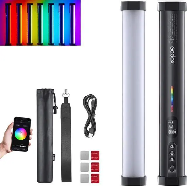 Main image of Godox TL30 RGB Tube Light, CRI 97+ TLCI 99+ Handheld Full Color LED Video Light Wand, 2700K-6500K Dimmable LED Light Stick, 37 FX Light Effects, 2900mAh Battery, Bluetooth APP Control