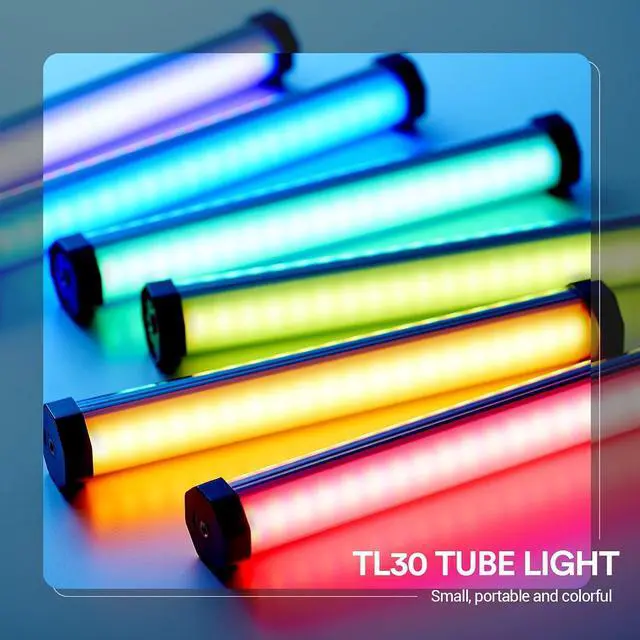 Alt view image 7 of 7 - Godox TL30 RGB Tube Light, CRI 97+ TLCI 99+ Handheld Full Color LED Video Light Wand, 2700K-6500K Dimmable LED Light Stick, 37 FX Light Effects, 2900mAh Battery, Bluetooth APP Control