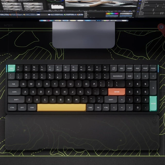Alt view image 4 of 6 - nuphy Air96 V2 Wireless Mechanical Keyboard,100 Keys RGB Backlit Keyboard,Supports Bluetooth 5.1,2.4G and Wired Connection,for PC/Laptop/Windows/Mac -Black Gateron Cowberry Switch