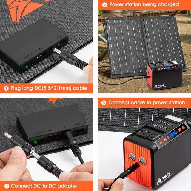 Alt view image 5 of 7 - Portable Power Station 88Wh, Solar Generator Power Bank with 110V AC DC USB Ports LED Flashlight for Camping Home Emergency Power Backup(Solar Panel Not Included)