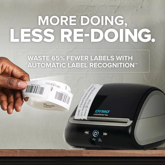Alt view image 4 of 7 - DYMO LabelWriter 550 Turbo Label Printer Bundle, Label Maker with Direct Thermal Printing, Automatic Label Recognition, Includes Address Label, Multipurpose Label, and Durable Multipurpose Label