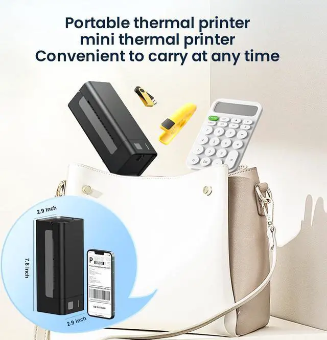 Alt view image 5 of 7 - Thermal-Label-Printer-Shipping label printer for small business 4x6 Bluetooth thermal printer 300mm/s Compatible Windows,Mac,iOS, Android,desktop printer labels maker for ,Shopify,Ebay