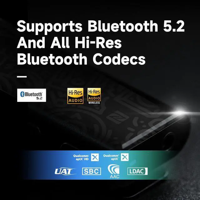 Alt view image 2 of 7 - HiBy W3 II Headphone Amp Bluetooth 5.2 Receiver USB DAC for Car Audio/Smartphone/PC/Laptop