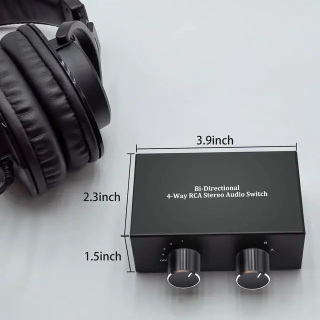 Alt view image 5 of 6 - 6-Way 3.5mm Stereo Audio Switcher Selector, Speaker Switch, Audio Switch Box for DVD Stereo Speaker CD Player (6 in- 1 Out)