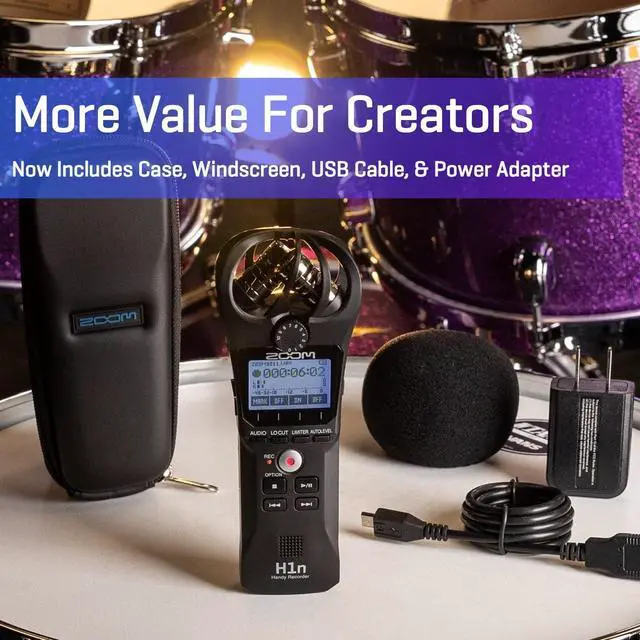 Alt view image 2 of 6 - ZOOM Digital Multitrack Recorder, Black (H1n-VP)