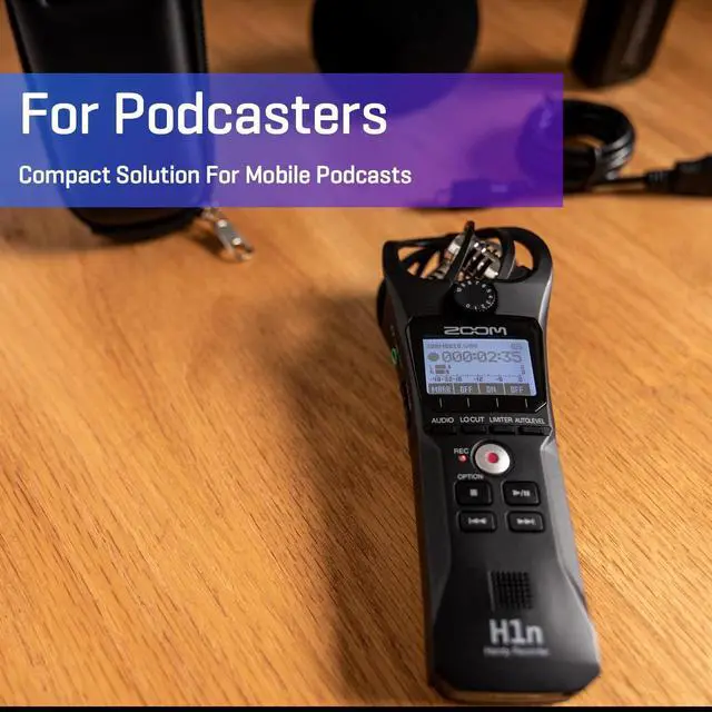 Alt view image 4 of 6 - ZOOM Digital Multitrack Recorder, Black (H1n-VP)