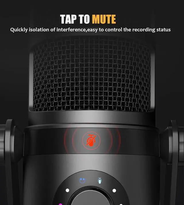 Alt view image 6 of 7 - MAONO Dynamic Microphone, USB/XLR Podcast PC Microphone with Software, EQ,Tap-to-Mute, Headphone Jack, Gain Knob & Volume Control, Studio Mic for Broadcast, Recording, Streaming & Gaming (PD400X)
