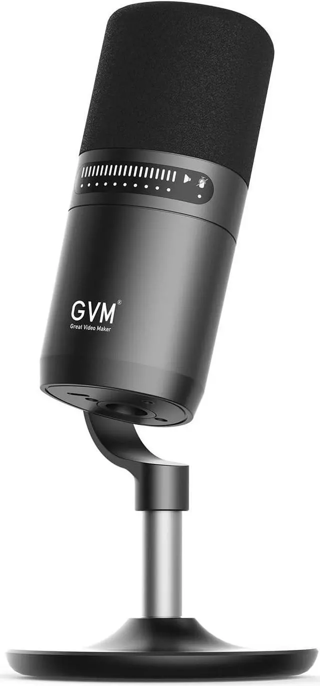 Main image of GVM Dynamic Microphone, XLR/USB Podcast Microphone with Mute Button, Monitoring Volume Control, Headphone Jack, Cardioid Gaming Mic, Vocal Mic for PC, MAC, Recording, Studio and Singing