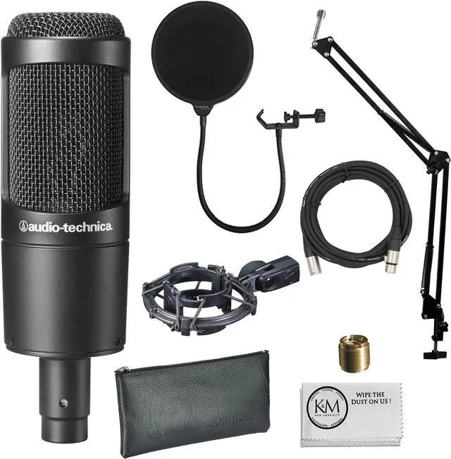 Main image of AT2035 Cardioid Condenser Microphone, Perfect for Studio, Podcasting & Streaming, XLR Output, Includes Custom Shock Mount, Black