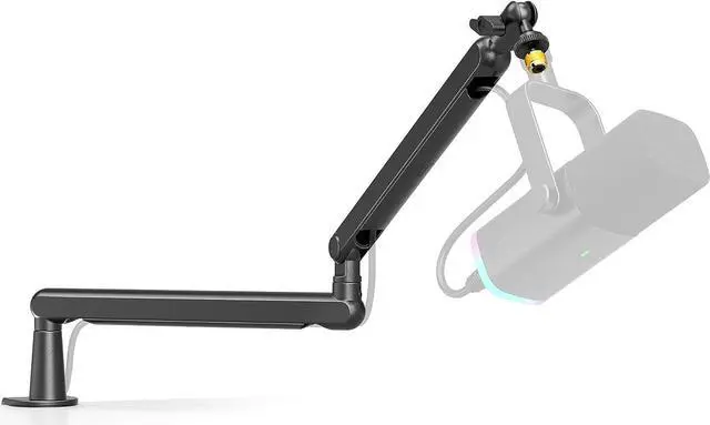 Main image of Microphone Boom Arm Low Profile Adjustable Stick Microphone Arm Stand with Desk Mount Clamp Screw Adapter Cable Management for Podcast Streaming Gaming Studio-BM88