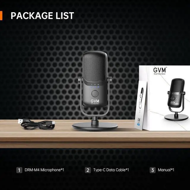 Alt view image 7 of 7 - GVM Condenser Microphone, USB Type-C Podcast Recording Microphone for Vocal Voice-Over Streaming Studio Metal Mic with Mic Mute Headphone Jack Monitoring Volume Control Vocal Mic for Singing YouTube