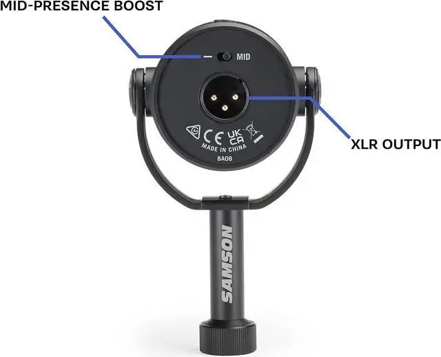Alt view image 4 of 7 - Q9x Dynamic Broadcast Mic for Podcasting, Streaming and Studio Recording Black