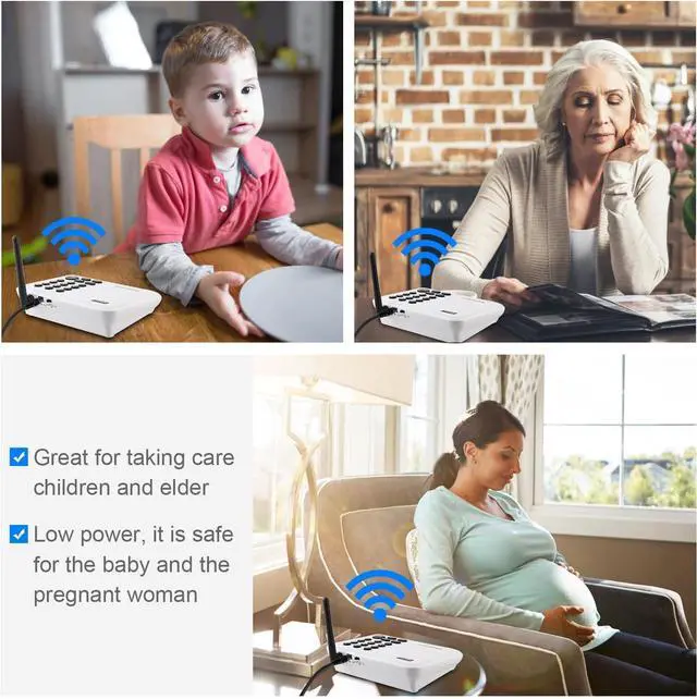 Alt view image 3 of 7 - Intercoms Wireless for Home 5280 Feet Range 10 Channel 3 Code, Wireless Intercom System for Home House Business Office, Room to Room Intercom, Home Communication System (3 Packs, White)