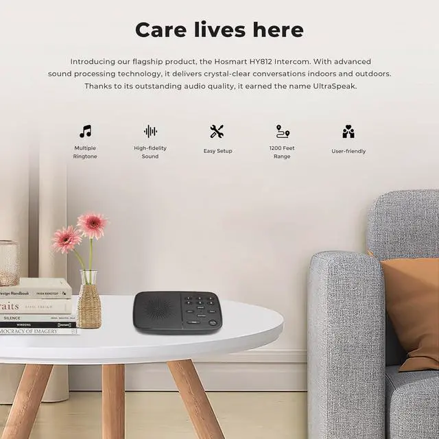 Alt view image 2 of 7 - UltraSpeak Pro Intercoms Wireless for Home, 2024 Two-Way Real-time Intercom Full Duplex Wireless Intercom System for Home Use, House Intercom System for Business with 1200 Feet Range