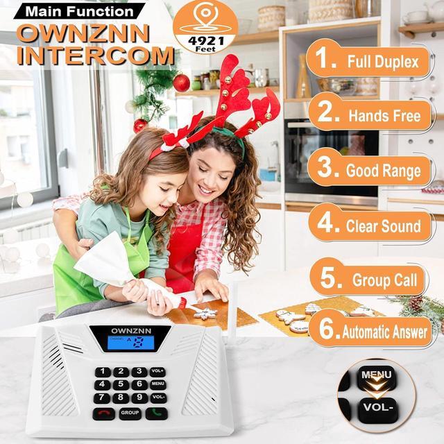 Alt view image 2 of 7 - UltraSpeak Intercoms Wireless for Home, Two-Way Real-time Intercom Full Duplex Wireless Intercom System for Home Use, House Intercom System for Business with 1200 Feet Range (2 Stations)