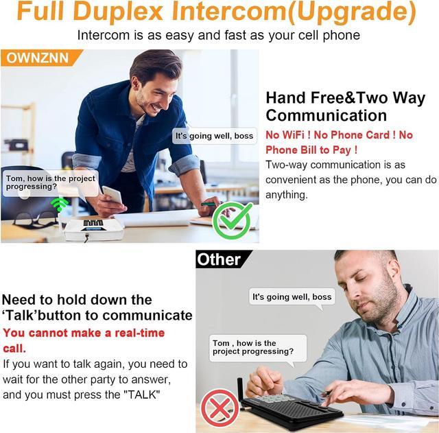 Alt view image 4 of 7 - UltraSpeak Intercoms Wireless for Home, Two-Way Real-time Intercom Full Duplex Wireless Intercom System for Home Use, House Intercom System for Business with 1200 Feet Range (2 Stations)