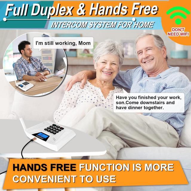 Alt view image 5 of 7 - UltraSpeak Intercoms Wireless for Home, Two-Way Real-time Intercom Full Duplex Wireless Intercom System for Home Use, House Intercom System for Business with 1200 Feet Range (2 Stations)