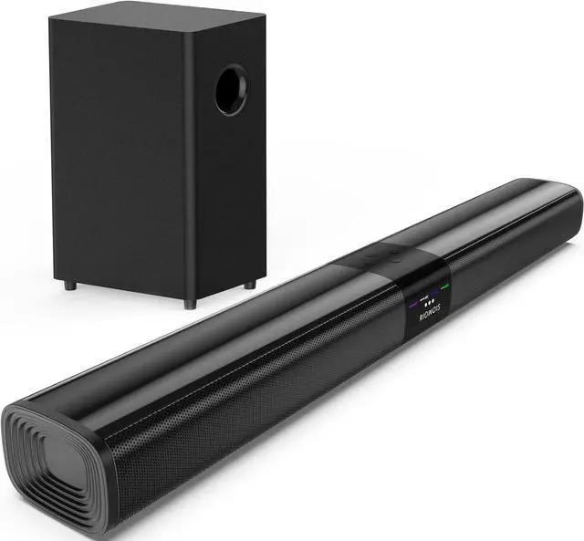 Main image of Sound Bar for Smart TV with 5.25 Inch Subwoofer, 100W 24 Inch Soundbar for TV, TV Soundbar with Optical, ARC, AUX and Bluetooth 5.3 Inputs, Detachable Surround Sound System for TV