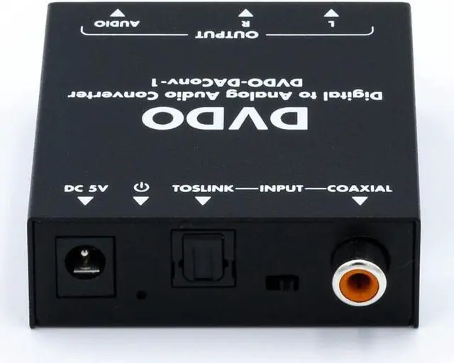 Alt view image 2 of 4 - Digital to Analog Audio Converter | Coaxial/Toslink in - Analog Out | 3.5mm to Optical Audio Cable | Optical Digital Audio Converter |Supports Sampling Rate at 32, 44.1, 48 and 96KHz;