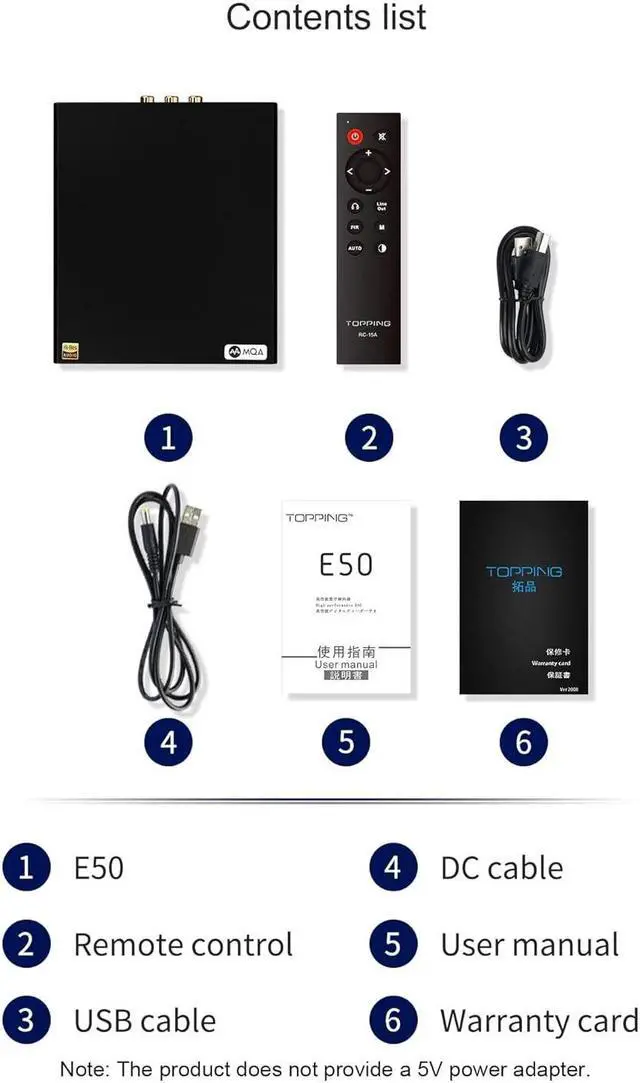Alt view image 3 of 7 - E50 Mini HiFi DAC ES9068AS DSD512 PCM768kHz USB DAC USB/Coax/Opt Inputs RCA/TRS Outputs Decoder for Home Theater Game Music Black