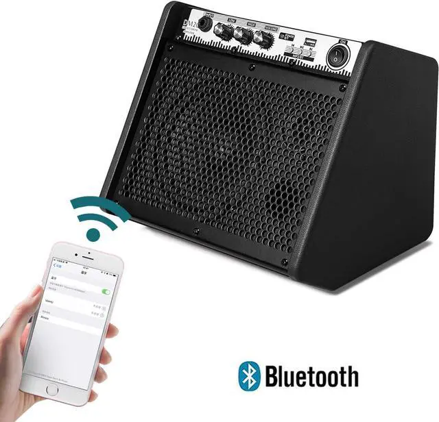 Alt view image 5 of 7 - Coolmusic DM20 20W Bluetooth Personal Monitor Amplifier Electric Drum Amplifier Speaker,Keyboard Speaker with USB Interface(Including E-Drum Noise-Reduction Cable)