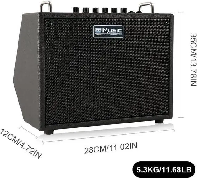 Alt view image 4 of 7 - Coolmusic Keyboard AMP 30W Personal Monitor Amplifier Electric Drum Amplifier Speaker,with 3-Year Warranty