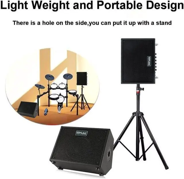 Alt view image 7 of 7 - Coolmusic Keyboard AMP 30W Personal Monitor Amplifier Electric Drum Amplifier Speaker,with 3-Year Warranty