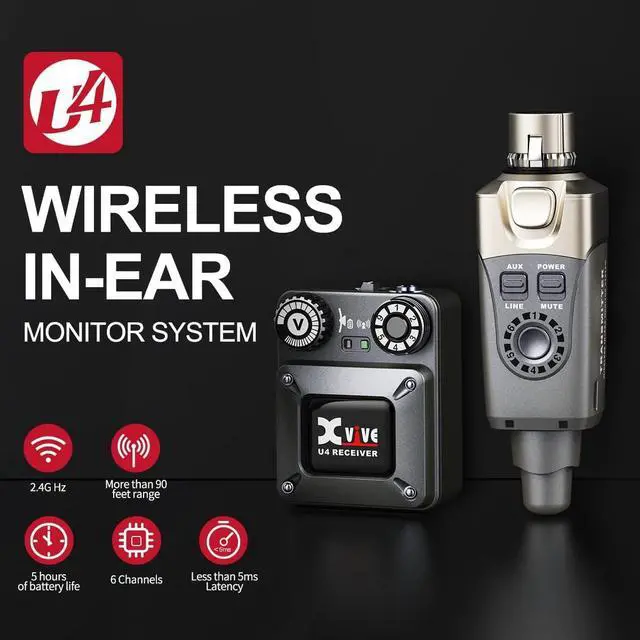 Alt view image 2 of 6 - U4 Wireless in-Ear Monitor System Set