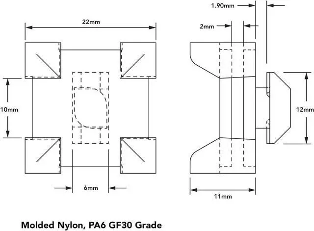 Alt view image 3 of 7 - 10 and 25 Series Nylon Cable Zip Tie Mounting Block 80/20 Cable Tie Mount for Wire Management (25 Pack)