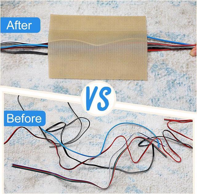 Alt view image 3 of 7 - Cable Grip Floor Cable Cover Cords Cable Protector Cable Management Only for Commercial Office Carpet (Black,196.85 ft)