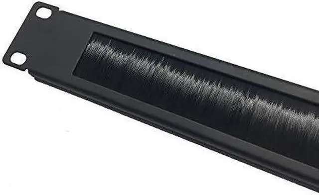 Alt view image 5 of 7 - 10 Pack 1U Horizontal Rack Mount Cable Management Panel with Cable Entry Brush for 19-Inch Rack Or Cabinet Black (1UCMB1U10PC)