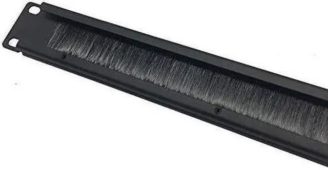 Alt view image 6 of 7 - 10 Pack 1U Horizontal Rack Mount Cable Management Panel with Cable Entry Brush for 19-Inch Rack Or Cabinet Black (1UCMB1U10PC)