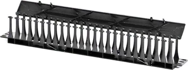 Alt view image 3 of 7 - 1U Brush Type Cable Management Horizontal Cable Manager Rack Mount Server Cabinet Manager 6 Pack