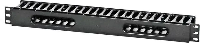 Alt view image 5 of 7 - 1U Brush Type Cable Management Horizontal Cable Manager Rack Mount Server Cabinet Manager 6 Pack