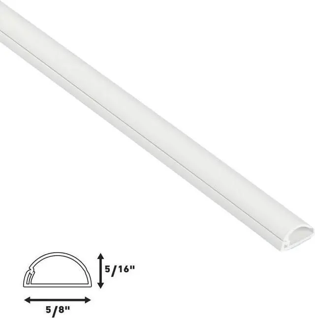 Alt view image 7 of 7 - Cord Cover Kit, 30FT Self-Adhesive Wire Hider, Cable Raceway to Hide Wires on Wall, Cable Management - 6 x 5FT Channels and Accessories (0.78in (W) x 0.39in (H), Stainable Wood-Effect)
