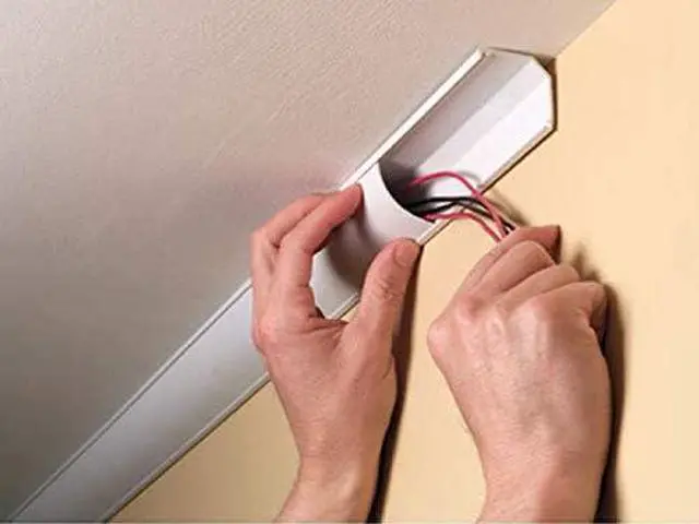 Alt view image 7 of 7 - Small Corner Duct Cable Raceway (1075 Series) - 5 Feet - Black - 5 Sticks