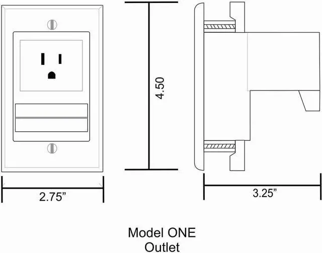 Alt view image 2 of 7 - ONE-CK Single Outlet TV Cord Hider for Wall Mounted TVs - Recessed In-Wall Cable hider System for Power & Low Voltage - Matches Existing Outlets - Hide Wires With this Easy DIY Install Kit