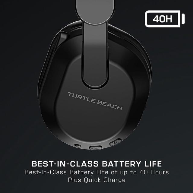 Alt view image 3 of 7 - 600 Wireless Multiplatform Amplified Gaming Headset for PC, PS5, PS4, Nintendo Switch, Mobile  Bluetooth, 80-Hr Battery, Noise-Cancelling Flip-to-Mute Mic, Waves 3D Audio  Black