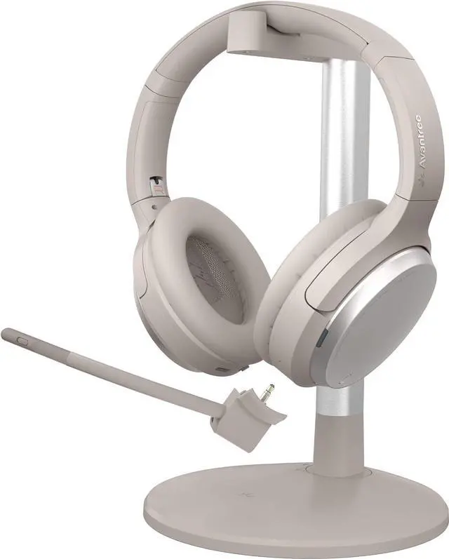 Main image of Eon - Bluetooth Headphones with Detachable Noise-Canceling Mic & Charging Stand for Music & Calls on PC Phone, Wireless & Wired Over Ear Headset with ANC, Replaceable Battery & Roomy Earpads