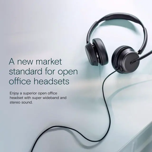 Alt view image 7 of 7 - Impact 860 Dual-Sided Wired Headset with USB-C/USB-A, Noise-Canceling Mic, Super Wideband Audio, Comfortable Fit, Ideal for Business Calls, Office Use, and Multi-Device Compatibility.