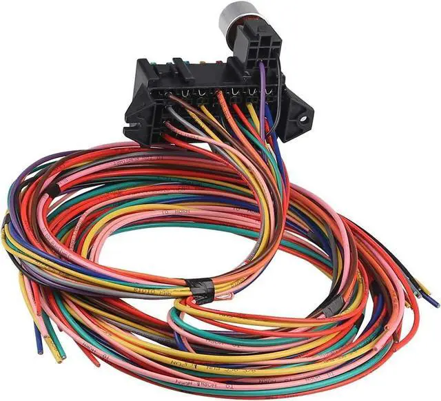 Alt view image 7 of 7 - 14 Circuit Wiring Harness Kit, Professional Universal Electrical Wire Harness, Car Modification Circuit 14 Fuse Compatible with Chevy Ford Chrysler Mopar Muscle Car