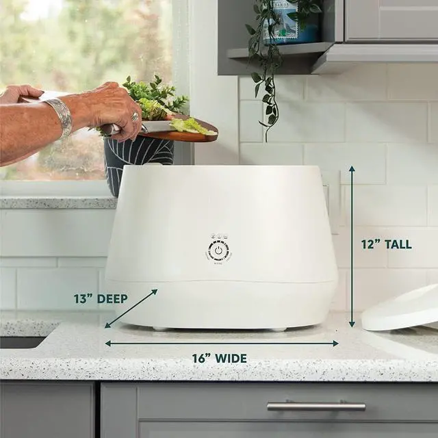 Alt view image 2 of 7 - Kitchen Composter, 3L, Worlds First Smart Waste Home Food Upcycler, Turn Waste into Natural Fertilizer with a Single Button, Indoor compost, Electric Kitchen Food Recycler (45 Cycles)
