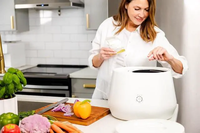 Alt view image 6 of 7 - Kitchen Composter, 3L, Worlds First Smart Waste Home Food Upcycler, Turn Waste into Natural Fertilizer with a Single Button, Indoor compost, Electric Kitchen Food Recycler (45 Cycles)