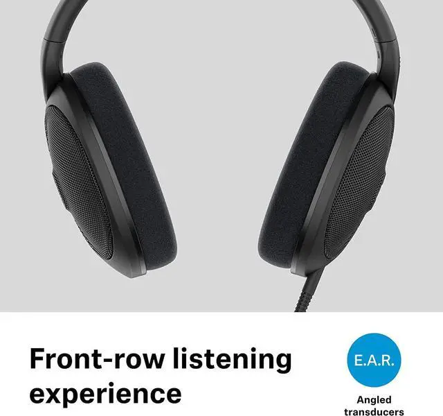 Alt view image 4 of 7 - HD 560 S Over-The-Ear Audiophile Headphones - Neutral Frequency Response, E.A.R. Technology for Wide Sound Field, Open-Back Earcups, Detachable Cable, (Black) (HD 560S)