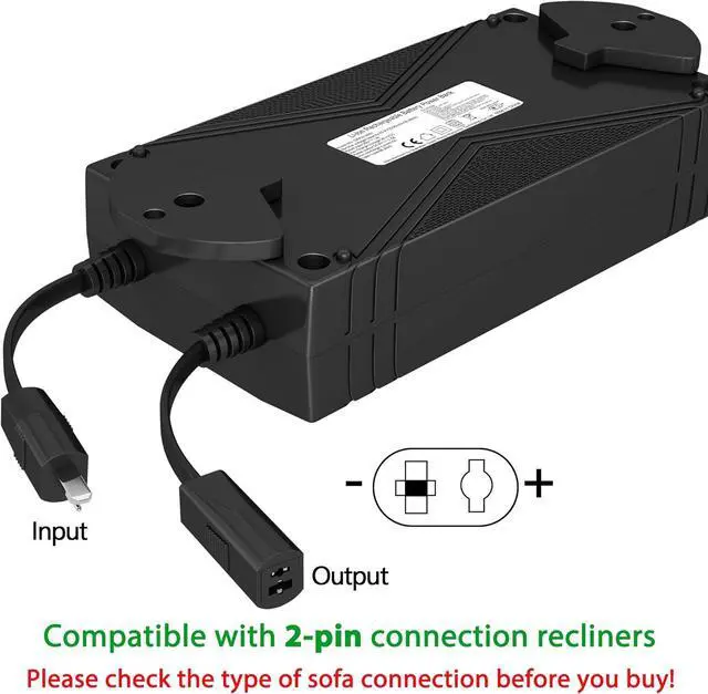 Alt view image 4 of 7 - Battery Pack for Reclining Furniture 2500mAh Universal Wireless Recliner Battery Pack Rechargeable for Electric Recliner, Couch, Sofas, Lift Chairs Fits Furniture with 2-Pin Connection