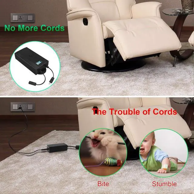 Alt view image 6 of 7 - Battery Pack for Reclining Furniture 2500mAh Universal Wireless Recliner Battery Pack Rechargeable for Electric Recliner, Couch, Sofas, Lift Chairs Fits Furniture with 2-Pin Connection