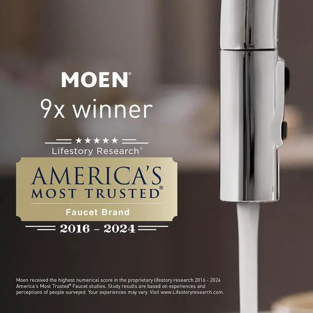 Alt view image 4 of 4 - Moen 6300 One-Function Spray Head Standard Showerhead, 2 1/2-Inch Diameter, Chrome