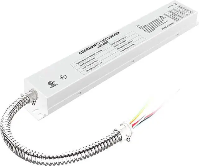 Main image of LED Emergency Backup Driver 20W, 120V-347VAC, Rechargeable UL Approved Backup Battery, Over 90mins Emergency Time, for LED troffer, Panel and Tubes White