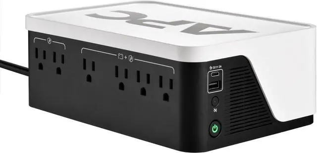Alt view image 2 of 7 - APC 500VA & 600VA Battery Backup Surge Protectors with USB Charging Ports, BE500G3 & BE600M1 Back-UPS