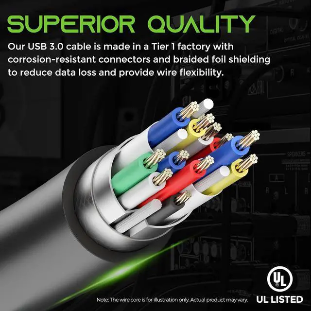 Alt view image 4 of 7 - USB 3.0 Active Extension Cable (50 Feet) A-Male to A-Female USB Repeater with Signal Booster for Oculus Rift Quest Link Xbox 360 Kinect Playstation Printer Webcam - 50ft